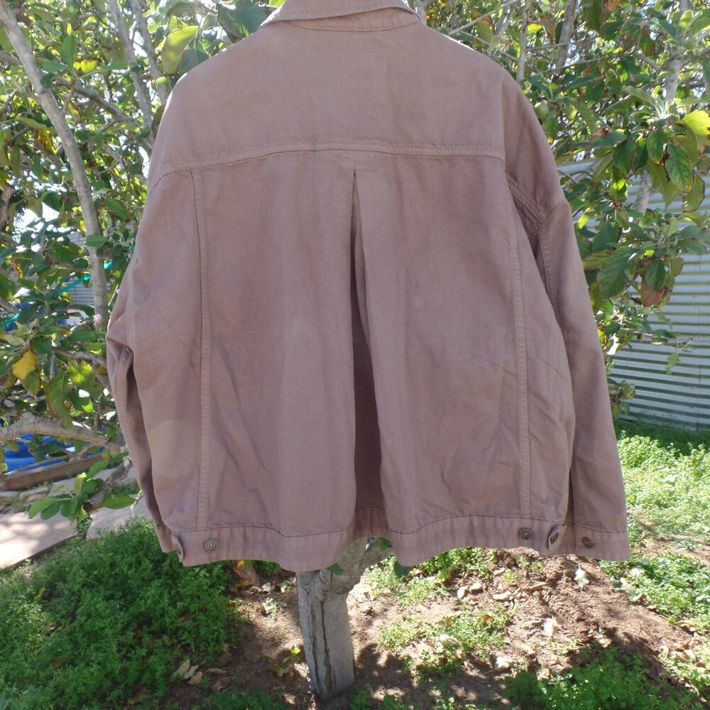 Free People Opal Swing Denim Jacket Dusted Cocoa XL NWT - Picture 6 of 10